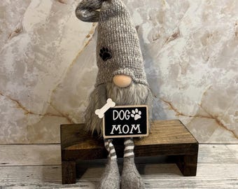 Dog mom gnome birthday gift with dog paw hat gnome dog lover gift dog mom gnome gift for new pet owner gift  gnome collector gift dog owner