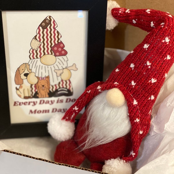 Mothers day Gift box for dog mom day gift box gnome themed gift box gnome with dog gnome gift bundle gnome plush gnome lover gift set