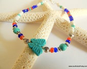 Turquoise Butterfly Gemstone Anklet