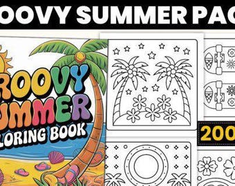 Groovy Summer Coloring Book Pages