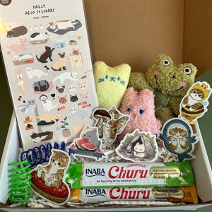 Ultimate Cat Lover Box, Kitten Gift Box, Cat Treats, Toys, Catnip, and Stickers Cute Birthday, Holiday, Special Occasion Box