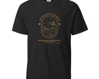 Jag är världens ljus | Fyr-T-shirt | Inspirerande kristen T-shirt med bibelvers
