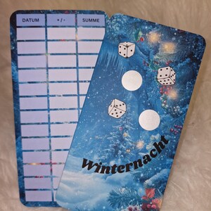 1000 Winternacht/ Klappkarte / Rubbeln / Abstreichen / Lose  / Budgeting / Sparen / von CreativKiBac