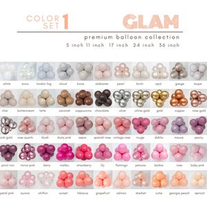 Custom Double Stuffed Party Balloons • CHOOSE YOUR COLORS • Individual 5 - 11 - 17 - 24 - 36 inch • Neutral, Chrome, Pink, Peach