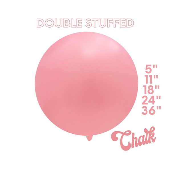 Chalk Rose - Premium DOUBLE STUFF Matte Latex Balloons -Blush, Spring, Southwest, Boho, Bohemian Party Decor 5", 11",16",24",36"