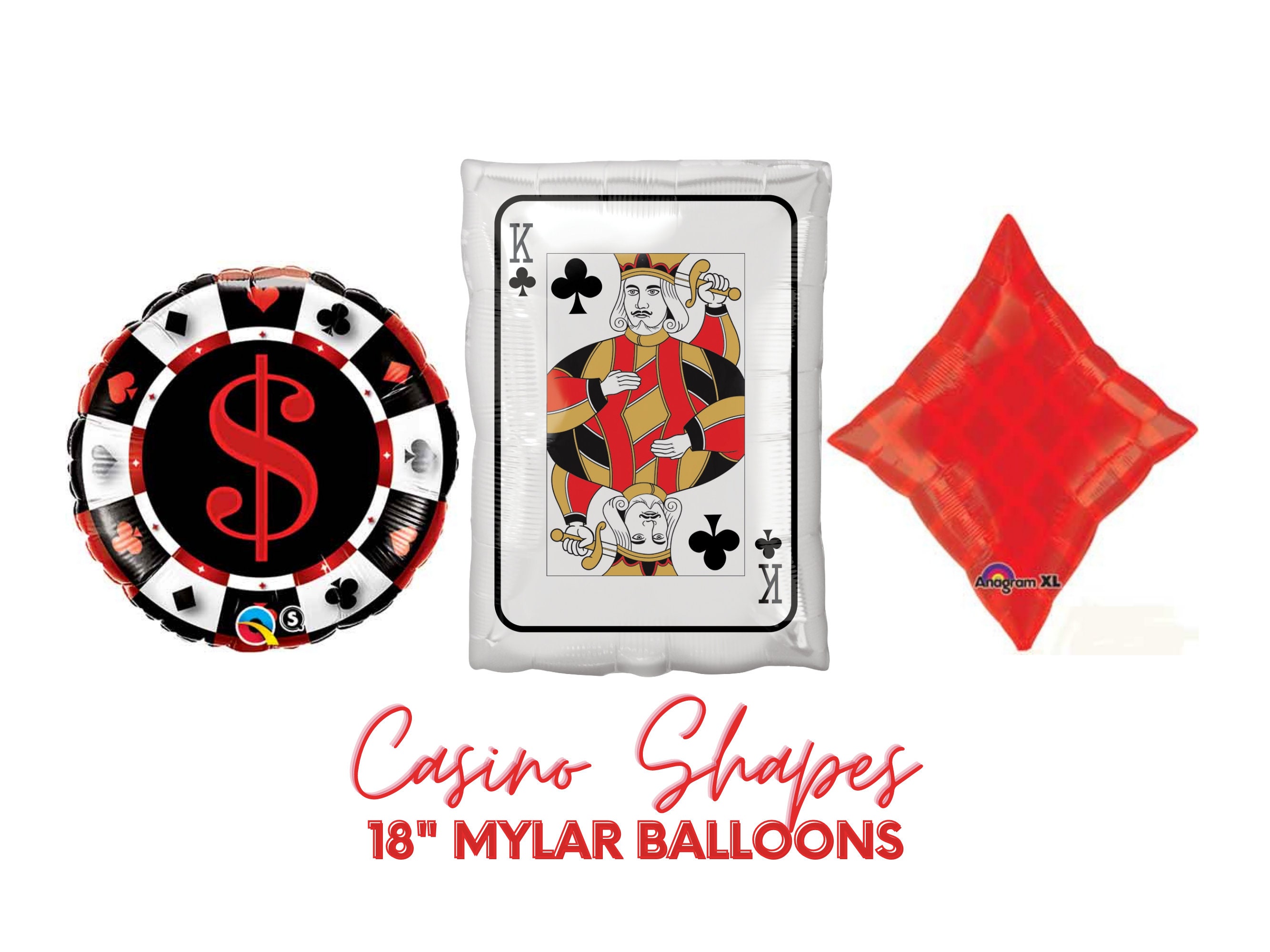 Casino Theme Party Decorations, Casino Royale Birthday Balloons, Vegas  Party Balloon Arch 