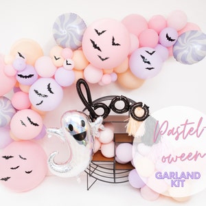 DIY Halloween Balloon Garland Arch Kit - Pastel Pink & Lavender Halloween Party Decor