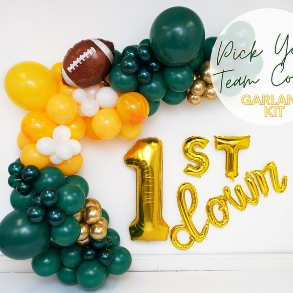 Football Themed Balloon Garland Etsy