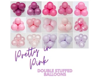 Pink Custom CHALK Matte Colors : 5", 11", 24" Latex Balloons - Decor For Baby Showers, Birthdays, Wedding - Dusty Mauve, Blush, Lavender