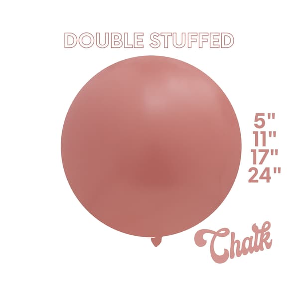 Chalk Deep Blush - Premium DOUBLE STUFF Matte Latex Balloons - Southwestern, Blush, Boho, Rose, Dusty Mauve Pink Party Decor,5",11",17",24"