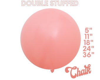 Chalk Shrimp - Premium DOUBLE STUFF Matte Latex Balloons - Little Cutie, Georgia Peach, Salmon Pink, Boho, Rainbow 5", 11", 17",24",36"