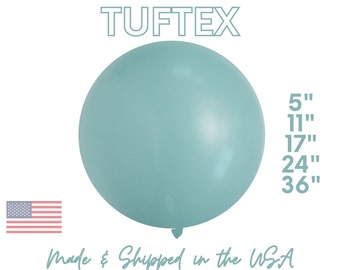 Sea Glass TufTex Latex Balloons 5&quot;, 11&quot;, 17&quot;,24&quot;  Premium Party Decor - Neutral, Wedding, Bridal, TufTex, Dusty Blue Aqua