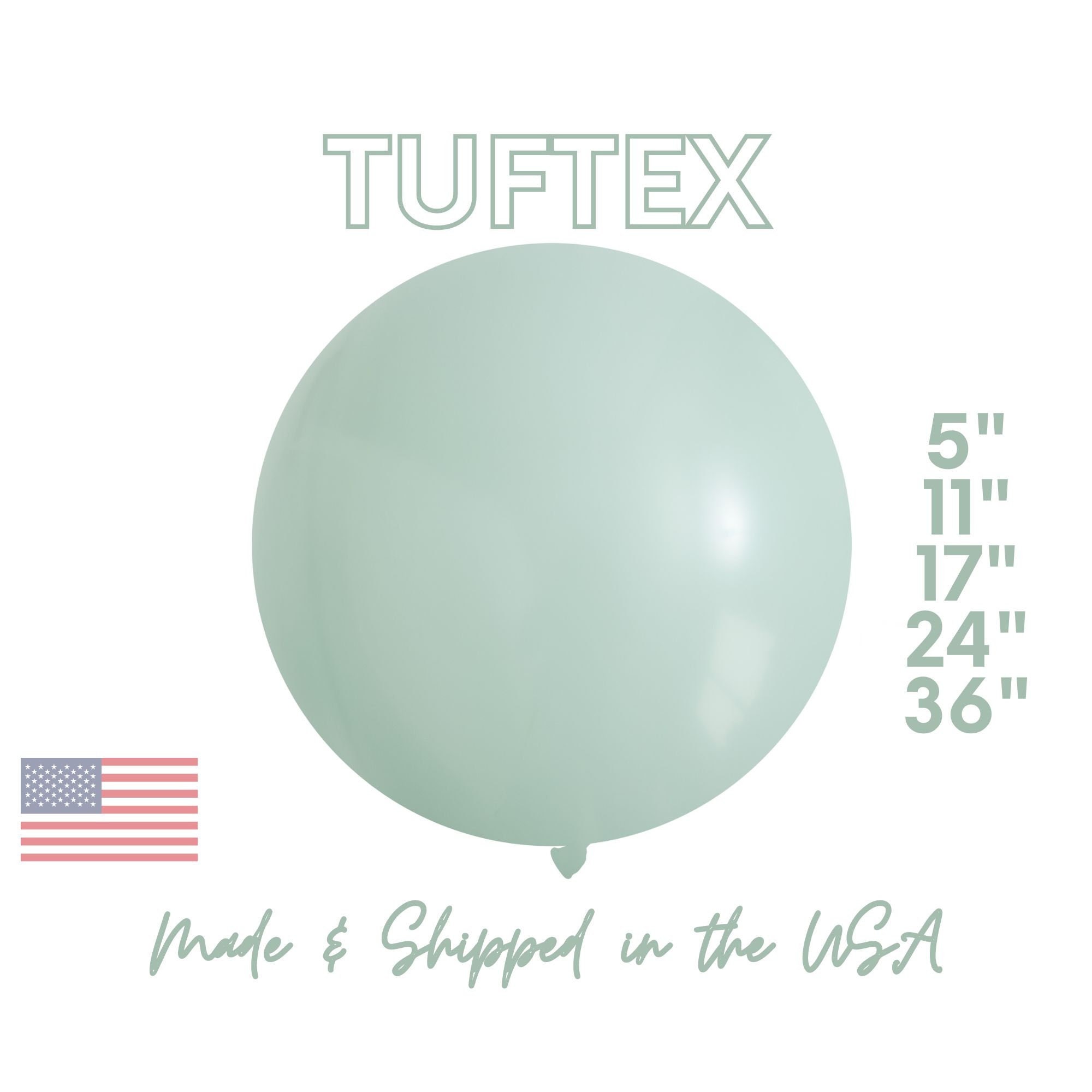 Lot de 10 ballons couleur vert mint pastel nacré premium en latex