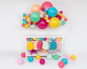 Confetti Balloon Garland Arch Kit • Colorful Sprinkle Party Decor • Mixed Rainbow • Girls Birthday