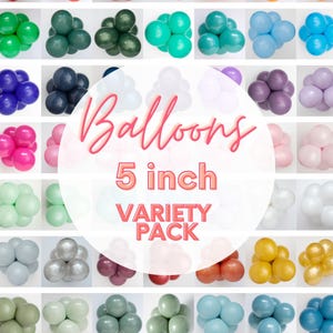 Choose Your Colors 5" Mini Latex Balloons 85 COLORS - Air-Fill - Baby Showers, Birthdays, Wedding, Premium Event Decor