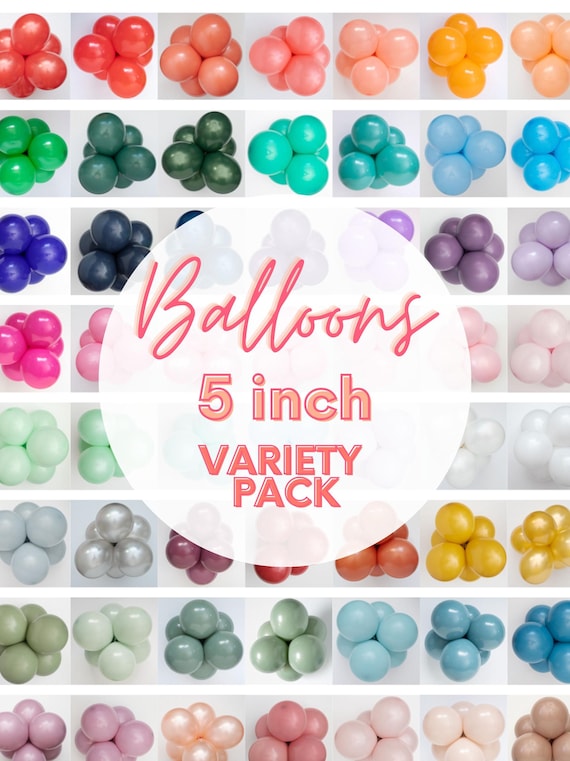 Choose Your Colors 5" Mini Latex Balloons 85 COLORS - Air-Fill - Baby Showers, Birthdays, Wedding, Premium Event Decor