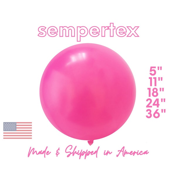 Fuchsia Hot Pink Latex Balloons Party Decor | Grad Party, Baby Showers, Birthdays, Unicorn, Rainbow, Tropical Theme, 5", 11", 18",24",36"