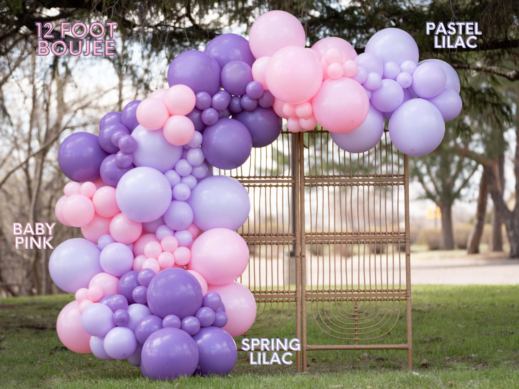 Kit Luxe Guirlande de Ballons Rose & Violet Pastel