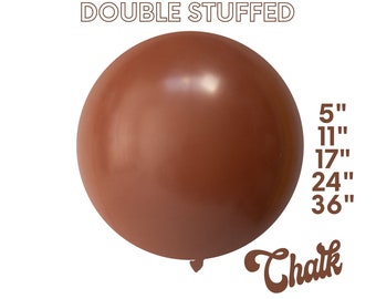 Chalk Matte Cinnamon DOUBLE STUFF Matte Latex Balloons | Boho, Rust Brown, Southwestern, Cowpoke, Party Decor,5", 11",17",24",36"