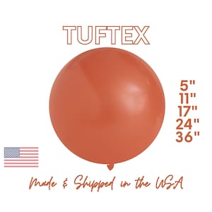 Burnt Orange TufTex Latex Balloons Premium Party Decor -  Birthday, Wedding, Bridal, Boho, Bohemian, Fall Colors 5&quot;, 11&quot;, 17&quot;,24&quot;36&quot;