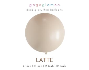 Chalk Latte | Double Stuffed Custom Latex Balloons | 5 - 11 - 17 - 24 inch Party Decor