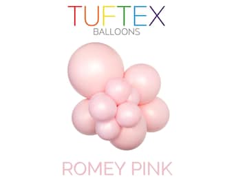 Pearl Romey Pink TUFTEX Latex Balloons Party Decor | Individuals and Clusters to Build Your Own Garland