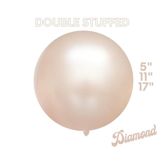 Diamond Pearl DOUBLE STUFF Latex Balloons Wedding, Bridal Shower, Baby  Shower, Gender Neutral, Cream, Rose, Cameo, 5,11,17 