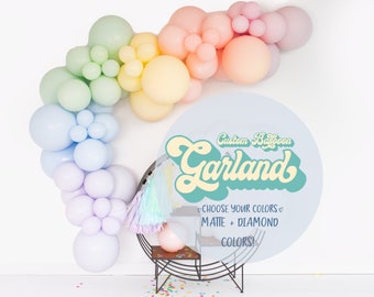 Custom Balloon Garland Arch Kit • Pick Your Colors • Double Stuff Balloons • Boho Baby Shower •  Birthday Party Decor • Bach Party • Wedding