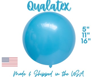 Robin's Egg Qualatex Latex Party Balloons - School Spirit, Turquoise Blue, Ocean, Shark, Baby Shower 5", 11",16",36"