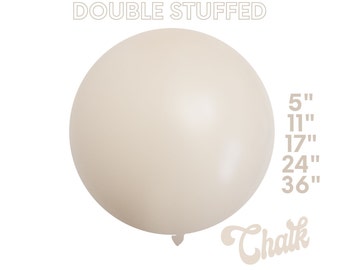 Chalk Buttercream DOUBLE STUFF Matte Latex Balloons - Beige, Neutral, Gender Reveal, Tan, Cream,5", 11",17",24",36"