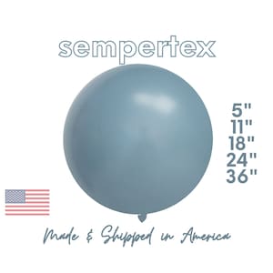 Matte Dusk Blue • Sempertex Betallatex Latex Balloons Party Decor • Gender Reveal • Boho Baby Shower • Matte Blue 5&quot;, 11&quot;,18&quot;,24&quot;