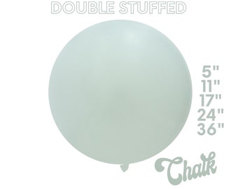 Chalk Light Sage - Premium DOUBLE STUFF MATTE Latex Balloons 5", 11",16" - Monochrome, Gray Green, Fall, Nautical, Desert Babe, Boho
