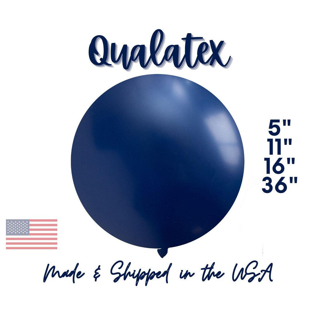 Navy Blue Qualatex Latex Balloons Outer Space Party, Graduation, Gender
