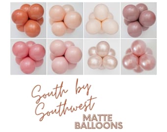 Double Stuffed Matte Latex Balloons • Boho Party Decor • Fall • Southwestern • Burnt Orange • Dusty Pink • Nude • Desert Vibe