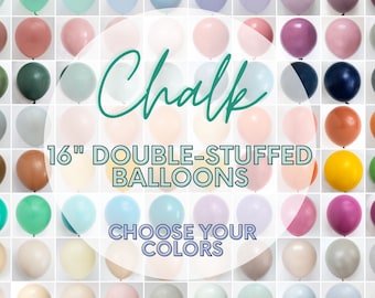 16 inch - Matte Chalk Colors Latex Party Balloons - X-Large Premium Decor - Baby Showers, Birthdays, Wedding Balloon, Pastel, Muted