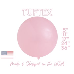 Baby Pink TufTex Latex Balloons Premium Party Decor - Candy Pink, Gender Reveal, Girl, Wedding, Bridal, Blush, Pastel, 5&quot;, 11&quot;,17&quot;,24&quot;,36&quot;