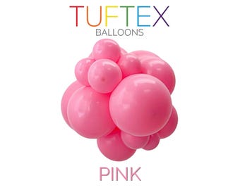 Pink TUFTEX Latex Balloons Party Decor | Individuals and Clusters to Build Your Own Garland