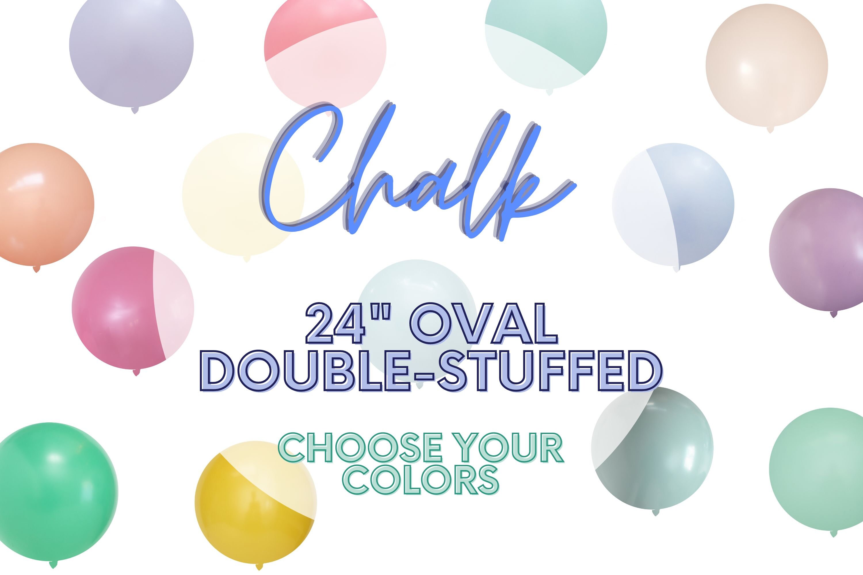 GIANT Party Balloon • 24 inch / 2 ft Balloon • Chalk Matte Latex Balloons • Party  Decor For Baby Showers, Birthdays, Wedding