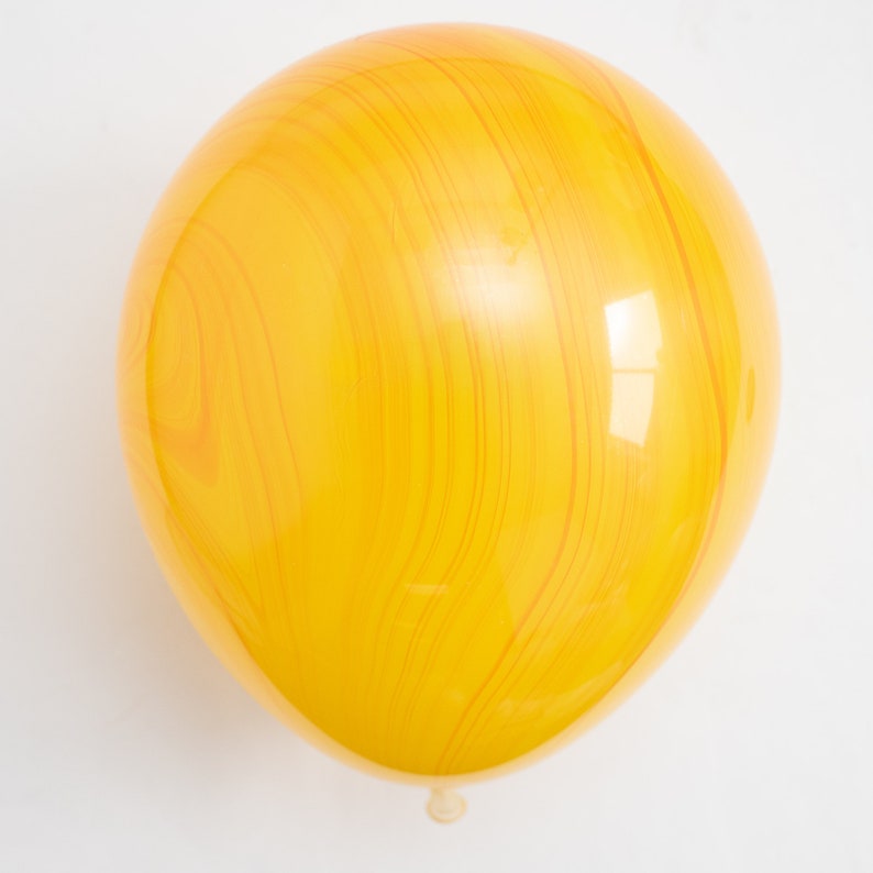 Gold Ct Birthday Party Decor Space 11 Latex Balloons Agate Swirl Yellow Marigold Marble Fall 5 Sunflower