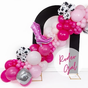 Disco Cowgirl Luxe Balloon Garland Kit | Rodeo Birthday, Bach Party, Cow Print, Premium Latex, Tuftex, Sempertex