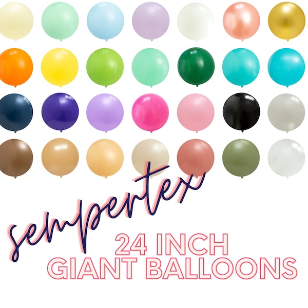 Buyer Pick 24" / 2 ft. Giant Round Latex Balloons | Baby Showers, Birthdays, Wedding Balloon Bouquet