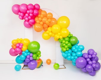 Custom Balloon Garland Arch : Choose from Rainbow of 80 colors | Baby Showers, Birthdays, Weddings, Decorations, Party Decor