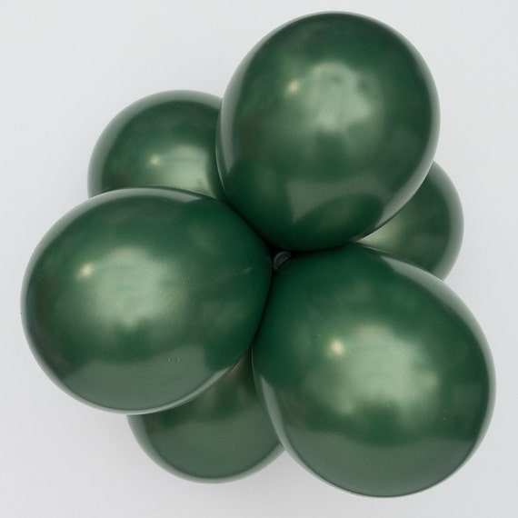 Metallic Forest Green Tuftex Latex Balloons | Pearl Dark Green