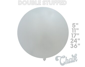 Chalk Cloud Gray DOUBLE STUFF MATTE Latex Balloons ,Woodland, Boy, Gender Reveal, Neutral, Dove,5", 11",17",24",36"