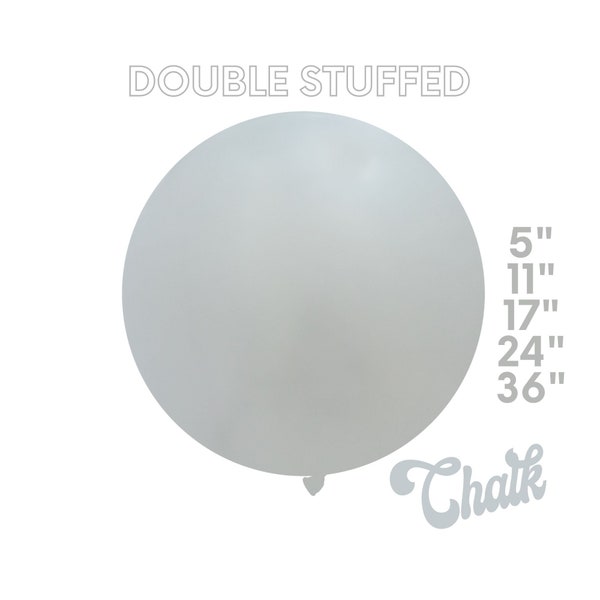 Chalk Cloud Gray DOUBLE STUFF MATTE Latex Balloons ,Woodland, Boy, Gender Reveal, Neutral, Dove,5", 11",17",24",36"