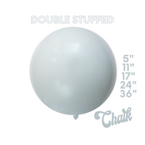 Chalk Arctic Blue DOUBLE STUFF Matte Latex Balloons | Frost, Frozen, Slate, Gender Reveal, Baby Shower Party Decor, 5&quot;, 11&quot;,17&quot;,24&quot;,36&quot;