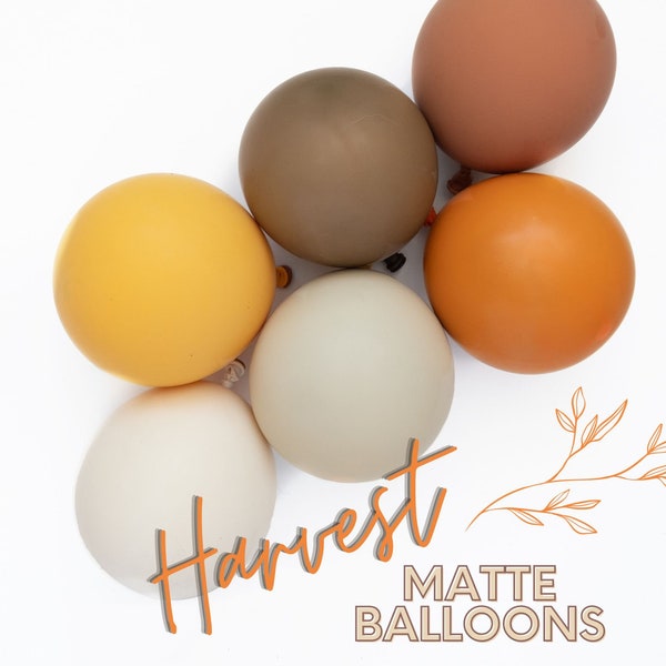 Harvest - Custom DOUBLE STUFF Chalk Matte Colors | Woodland, Fall, Beige, Neutrals, Animal Theme, Birthday Party Decor, Brown, Tan, Mustard