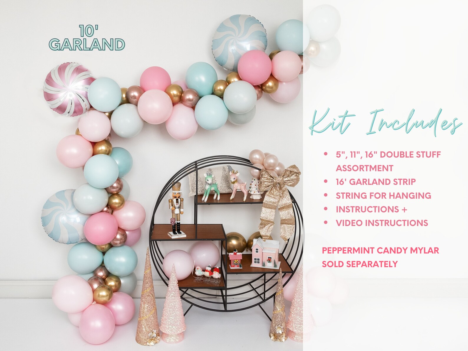 Nutcracker Sweet DIY Balloon Garland Arch Kit Chalk MATTE Etsy