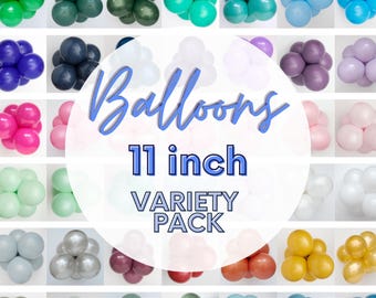 Choose Your Colors 11" Latex Balloons 95 COLORS - Baby Showers, Birthdays, Wedding Balloon Bouquet