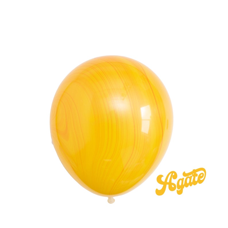 Gold Ct Birthday Party Decor Space 11 Latex Balloons Agate Swirl Yellow Marigold Marble Fall 5 Sunflower